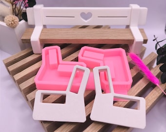 Seat legs/bench blocks smooth silicone mold