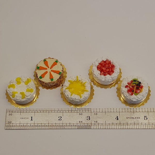 Miniature Cakes Gooey Gateaux Various Dolls House Cakes 12th Scale