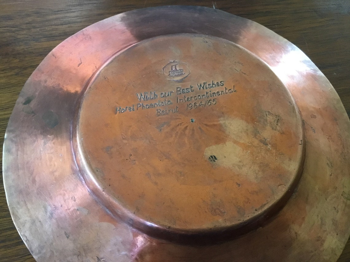 Etched copper plates decorative copper made in Beirut Hotel Etsy