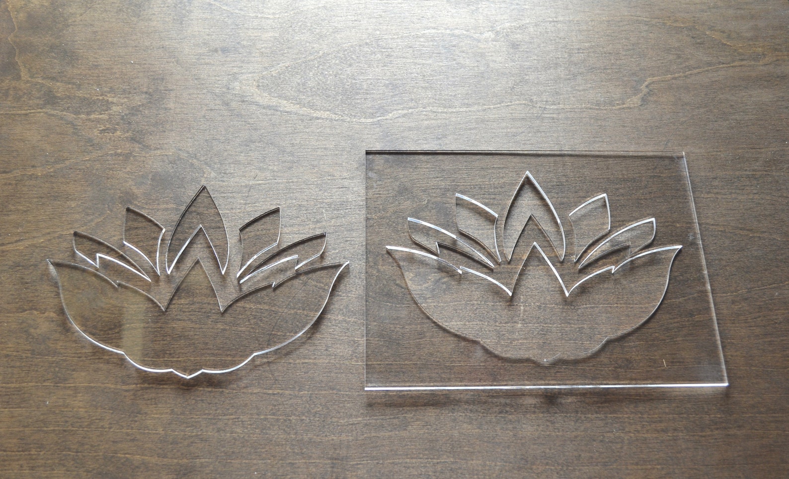 Lotus Flower Router Template, Router Inlay Template, Clear Acrylic ...