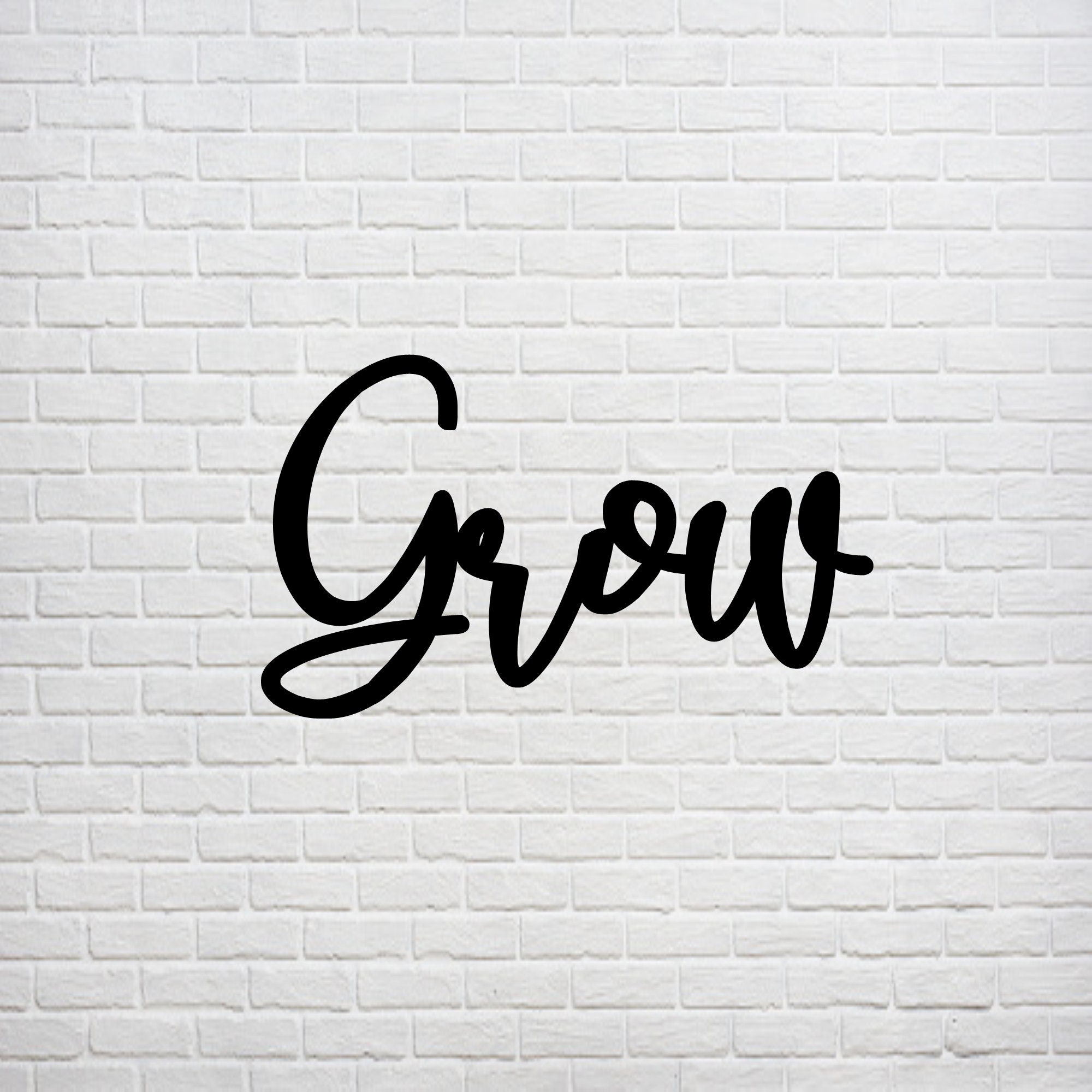 Grow Word Sign, Cursive Word Sign, Grow Sign, Wood Sign, Wooden Sign