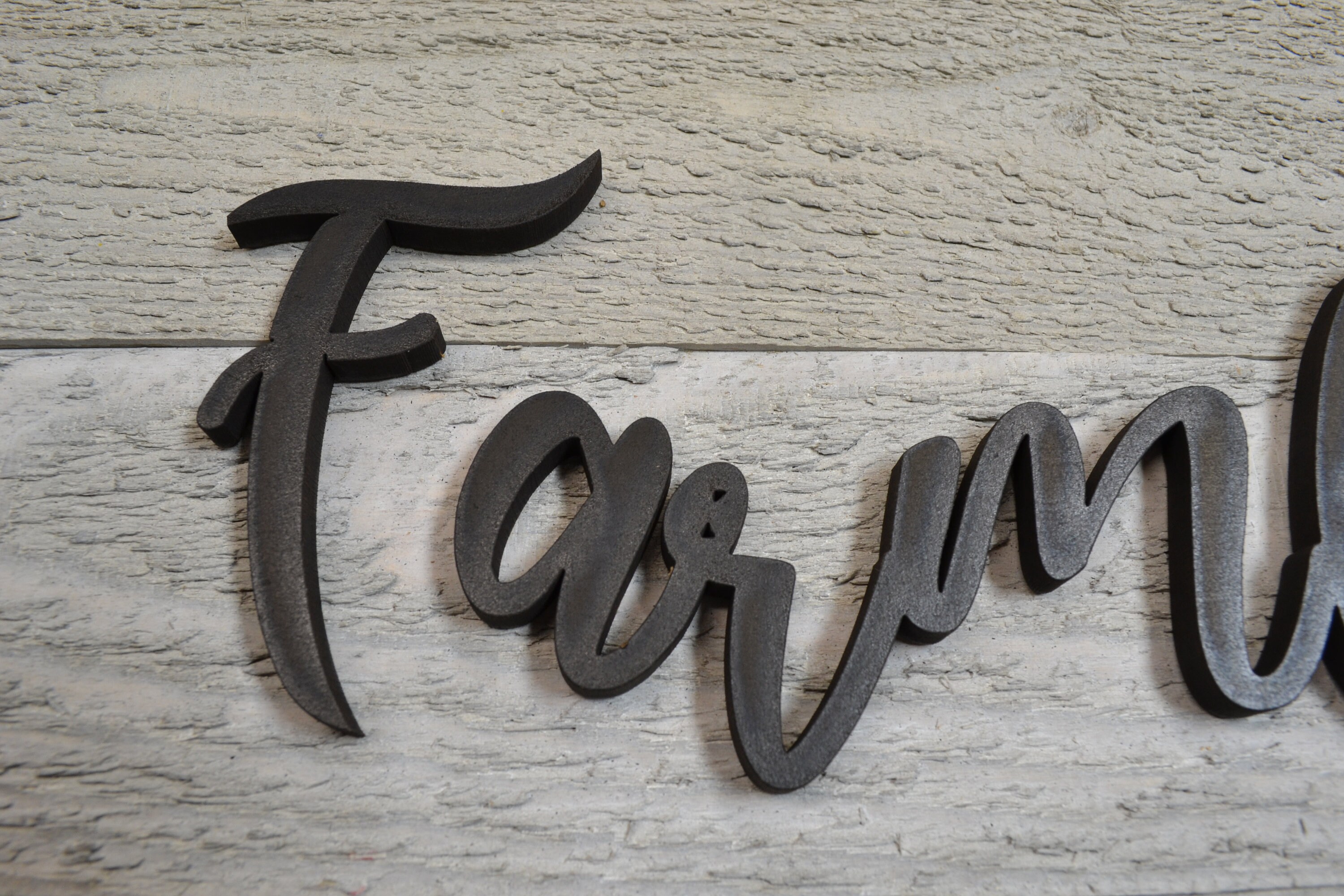 Farmhouse Word Sign, Cursive Word Sign, Farmhouse Wall Art, Wood Word