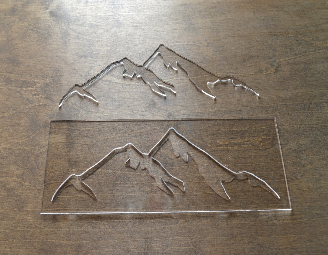Mountain Range Router Template, Router Inlay Template, Clear Acrylic, Router Jig, Woodworking Template, Craft Template