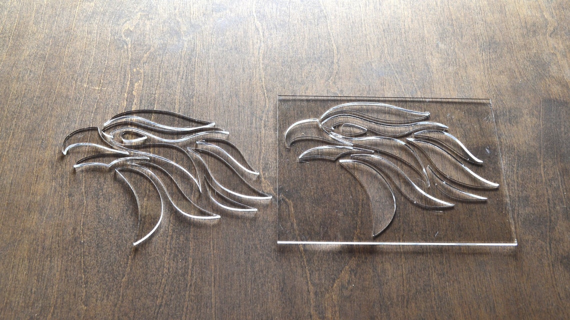 Eagle Router Templates Inlay Template Clear Acrylic Router - Etsy