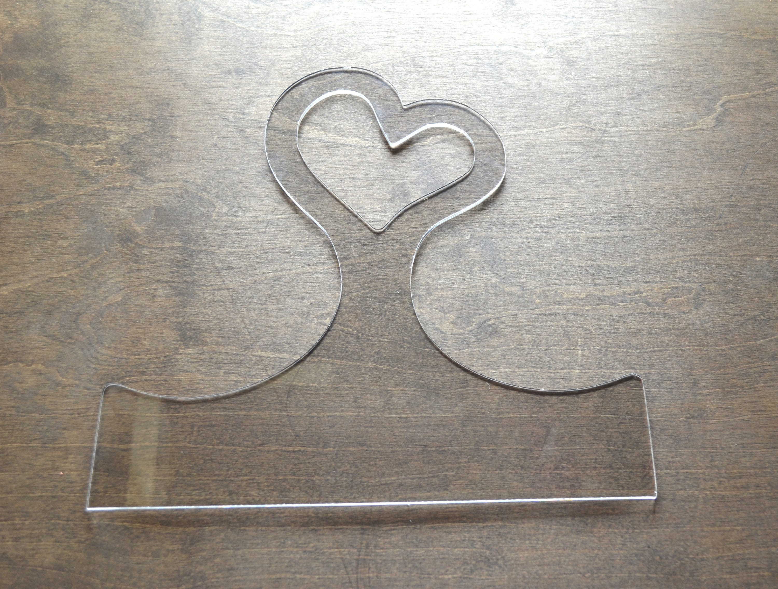 Heart Charcuterie Board Handle Template, Clear Acrylic, Router Jig ...