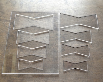 Bow Tie Router Templates, Inlay Template Clear Acrylic, Router Jig, Woodworking or Craft Template