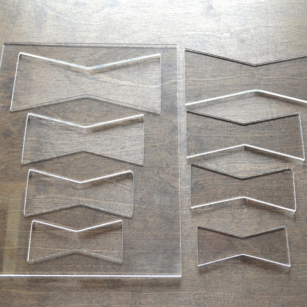 Bow Tie Router Templates, Inlay Template Clear Acrylic, Router Jig, Woodworking or Craft Template