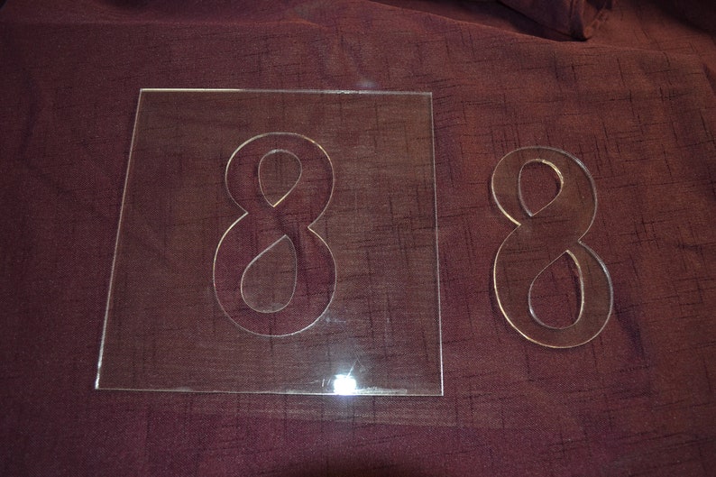 Number Templates Clear Acrylic 5 Inch and 6.5 Inch Router - Etsy