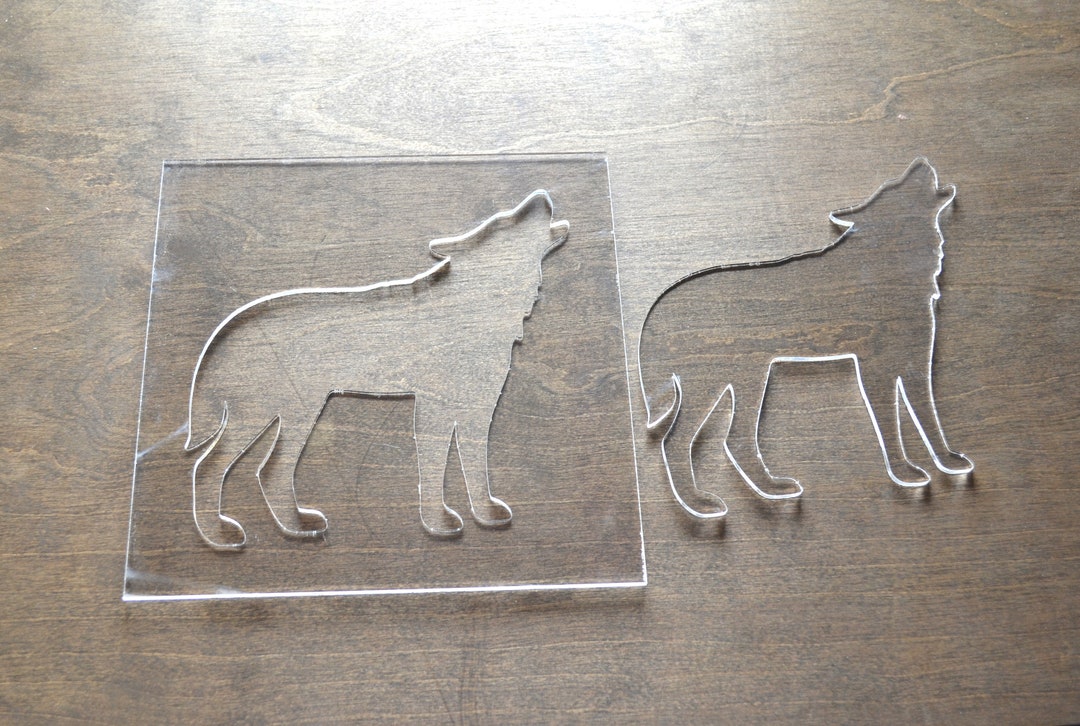 Wolf Router Template, Router Inlay Template, Clear Acrylic, Router Jig ...