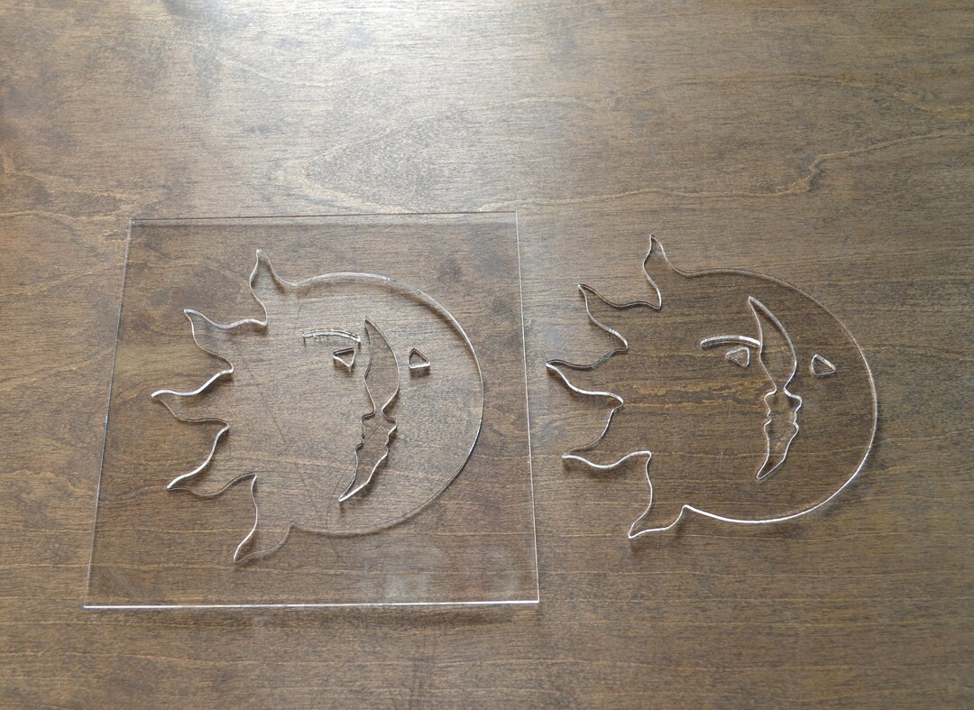 Sun and Moon Router Template, Router Inlay Template, Clear Acrylic ...