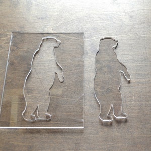 Bear Router Template, Router Inlay Template, Clear Acrylic, Router Jig ...