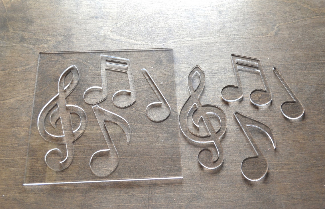 Music Notes Router Templates Router Inlay Template Clear Etsy Canada