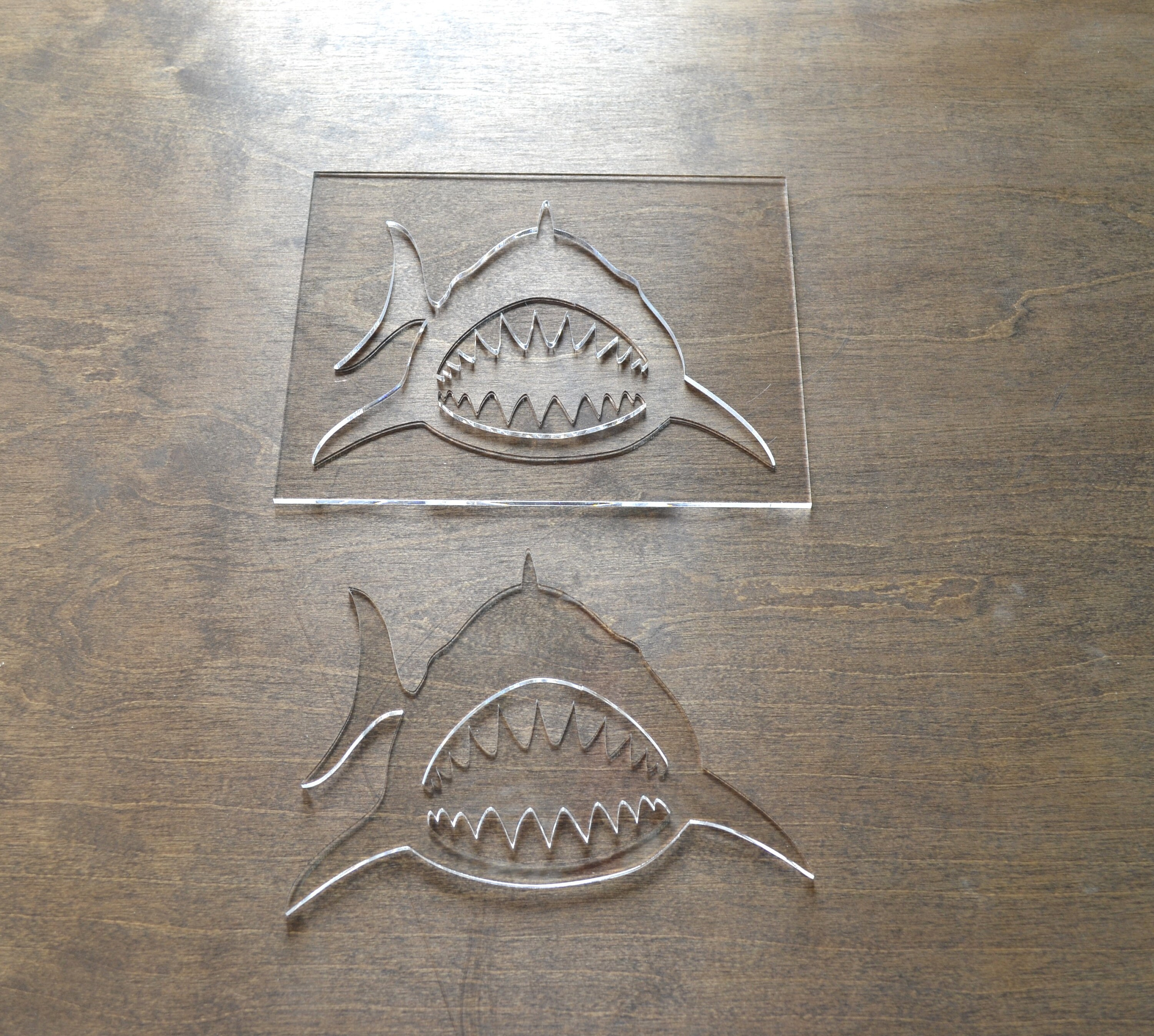 Shark Router Template, Router Inlay Template, Clear Acrylic, Router Jig