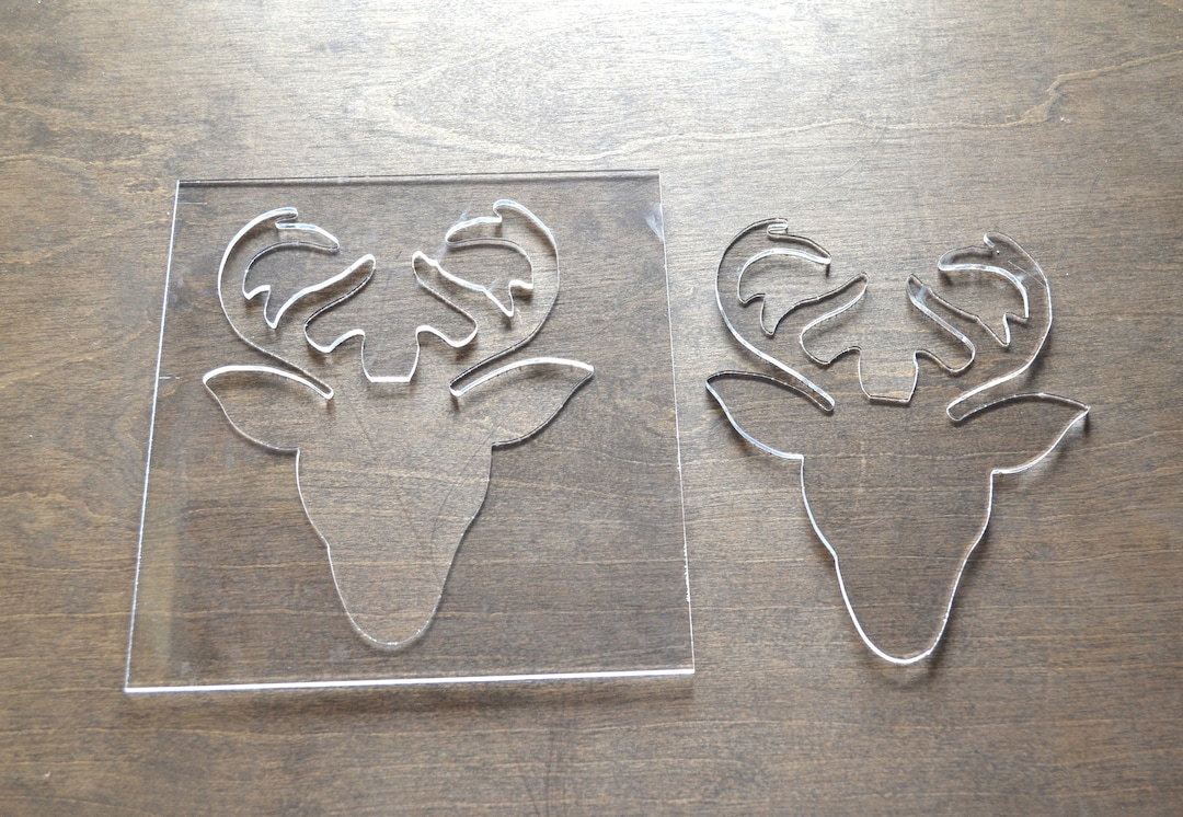 Deer Head Router Template, Router Inlay Template, Clear Acrylic, Router ...