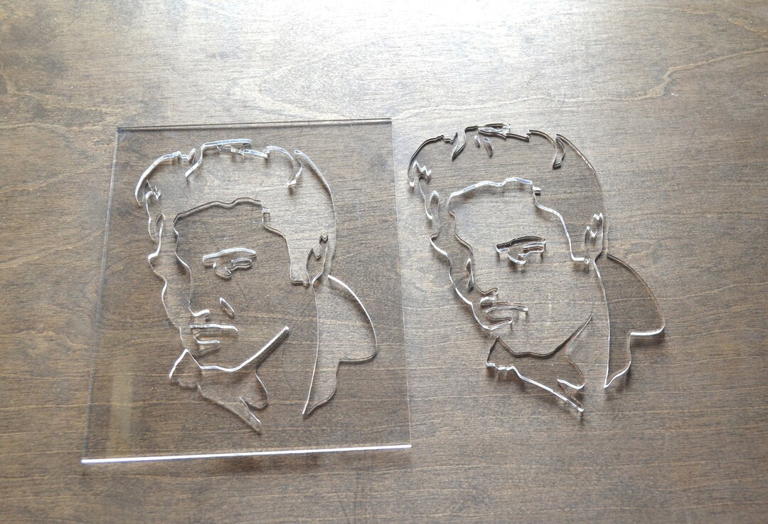 Elvis Router Template, Router Inlay Template, Clear Acrylic, Router Jig