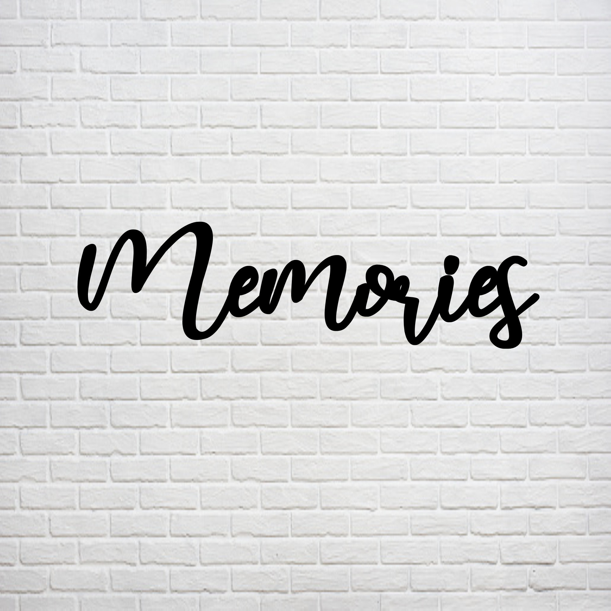 Memories Word Sign, Cursive Word Sign, Memories Sign, Wood Sign, Wooden