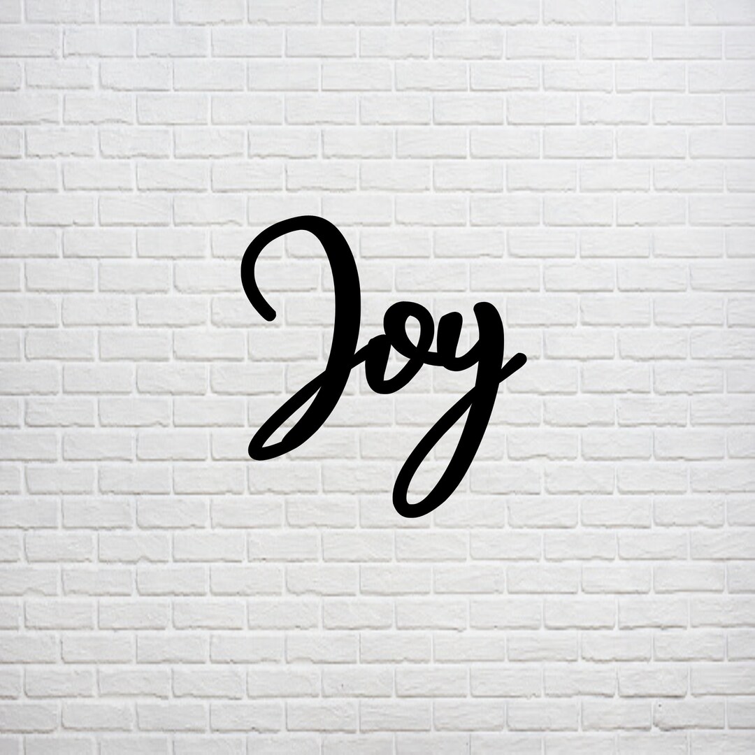 Joy Word Sign, Cursive Word Sign, Joy Sign, Wood Sign, Wooden Sign, Joy