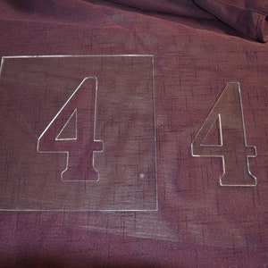 Number Templates, Clear Acrylic 5 Inch and 6.5 Inch Router Jig ...