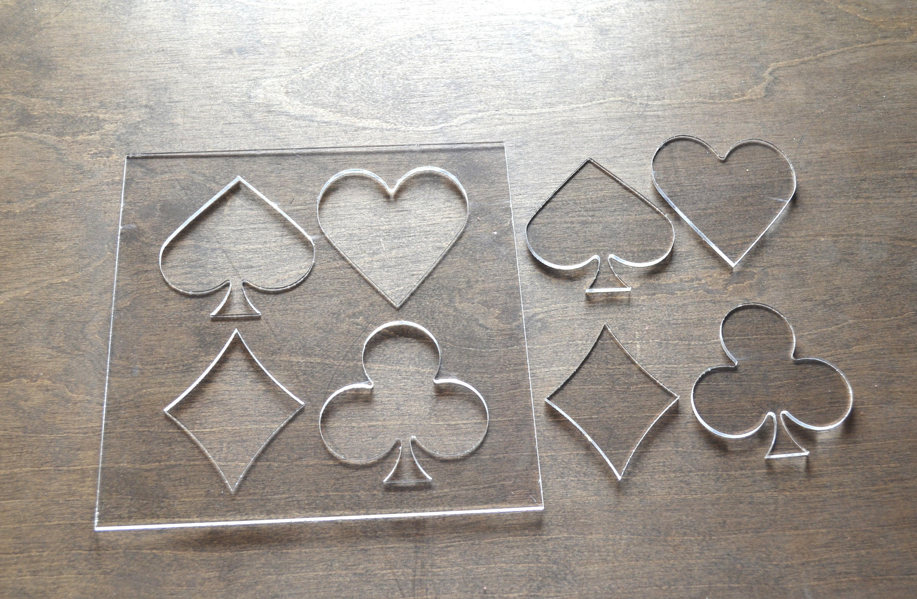 Card Suits Router Template, Router Inlay Template, Clear Acrylic ...
