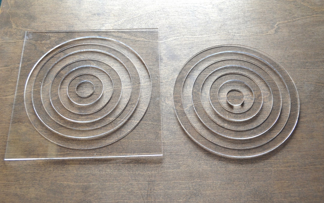 Multi Circle Router Template, Router Inlay Template, Clear Acrylic Multi Circle Router Template, Router Inlay Template, Clear Acrylic