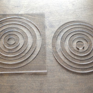 Multi Circle Router Template, Router Inlay Template, Clear Acrylic, Router Jig, Woodworking Template, Craft Template