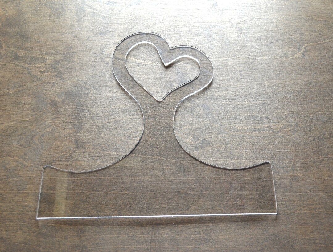 Heart Charcuterie Board Handle Template Clear Acrylic Router Jig