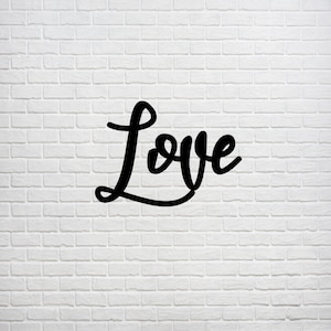 Love Word Sign, Cursive Word Sign, Love Sign, Wood Sign, Wooden Sign, Love Wall Sign, Modern Farmhouse Decor, Laser Cutout, Gift for friend