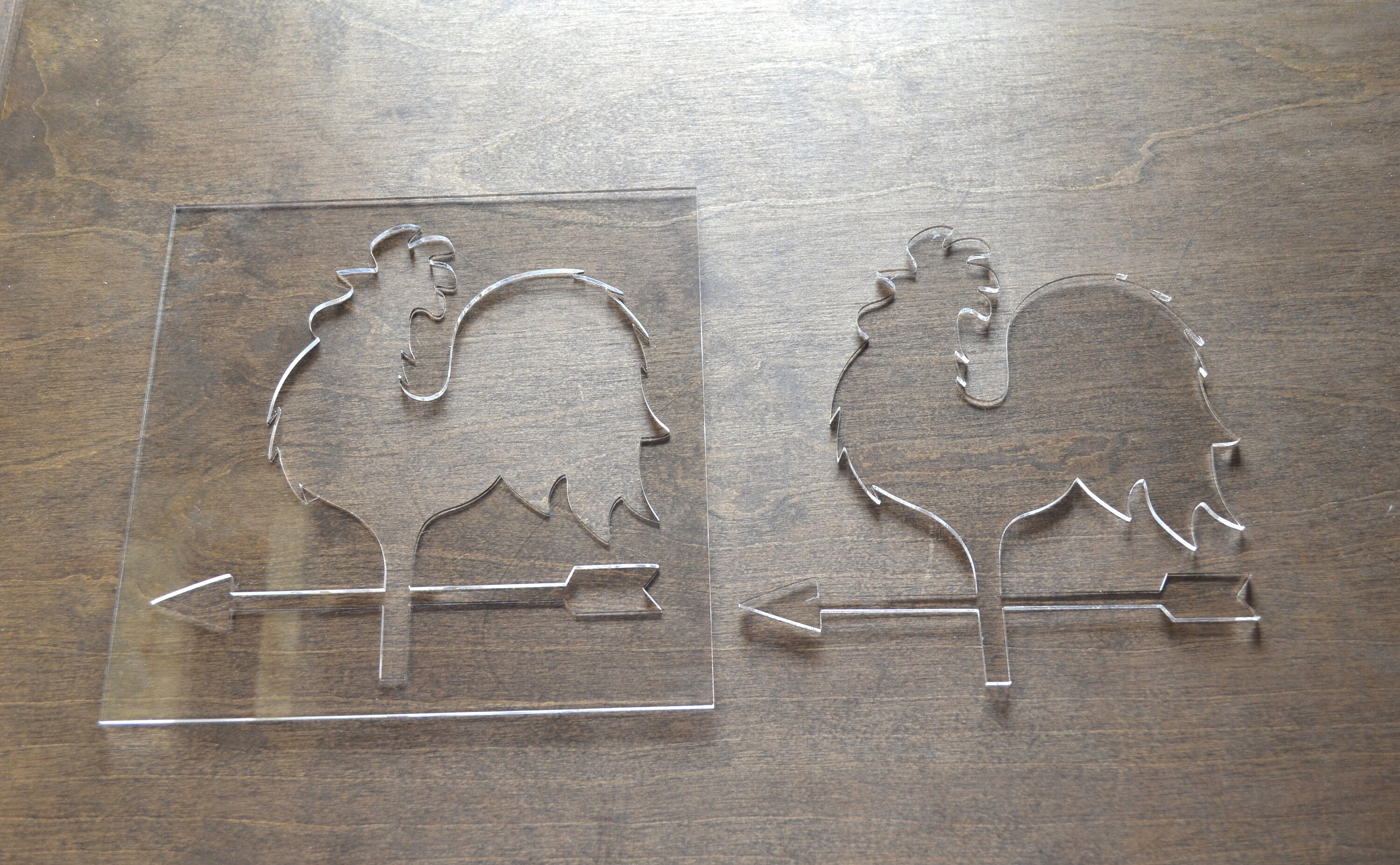 Rooster Router Template, Router Inlay Template, Clear Acrylic, Router ...