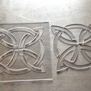 Celtic Knot Router Template, Router Inlay Template, Clear Acrylic, Router Jig, Woodworking Template, Craft Template