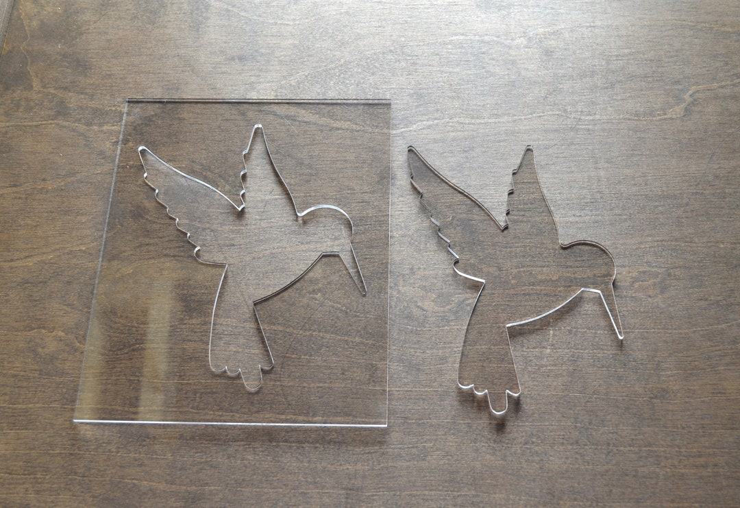Hummingbird Router Template, Router Inlay Template, Clear Acrylic ...