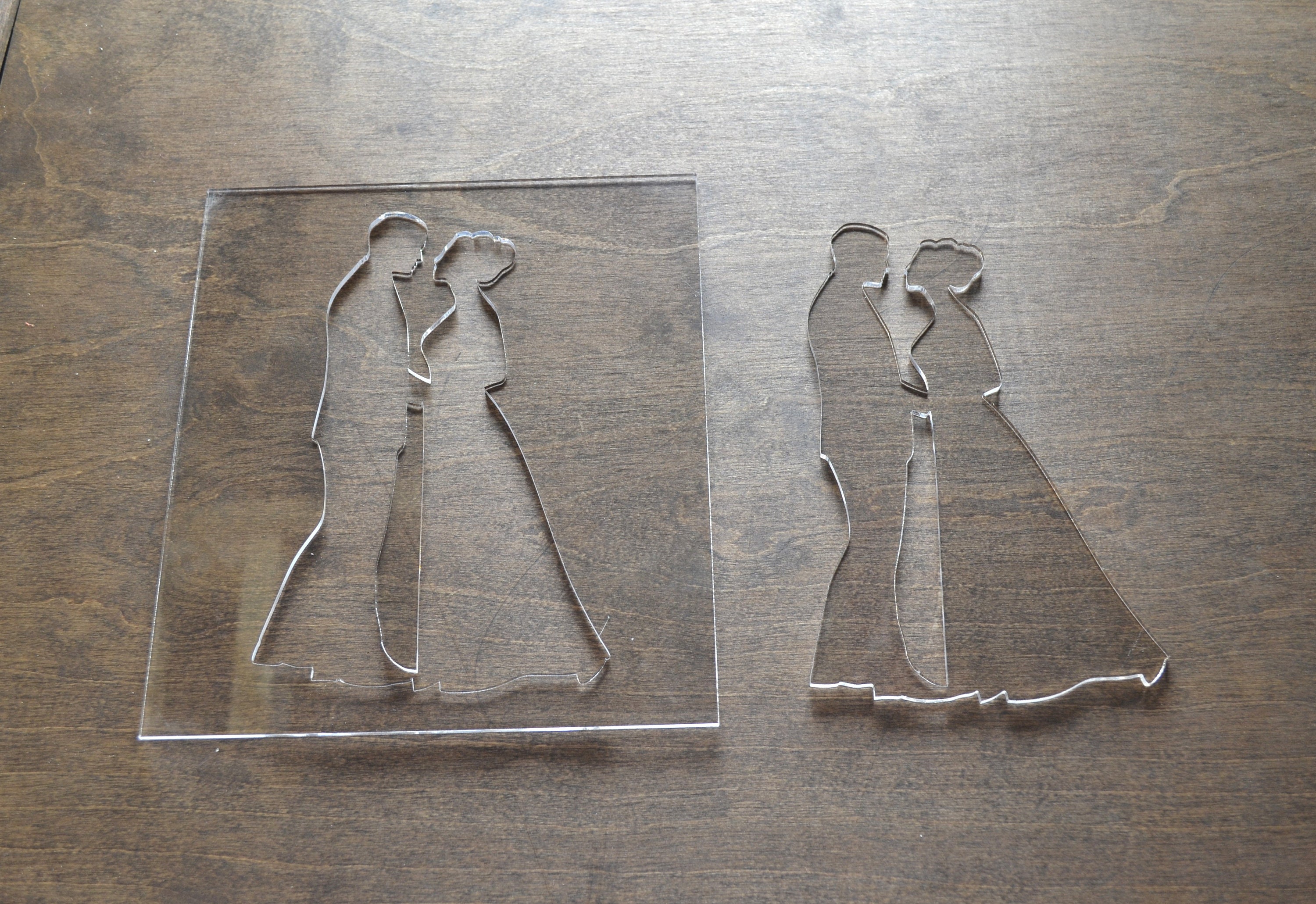 Wedding Couple Router Template, Router Inlay Template, Clear Acrylic, Router Jig, Woodworking Template, Craft Template