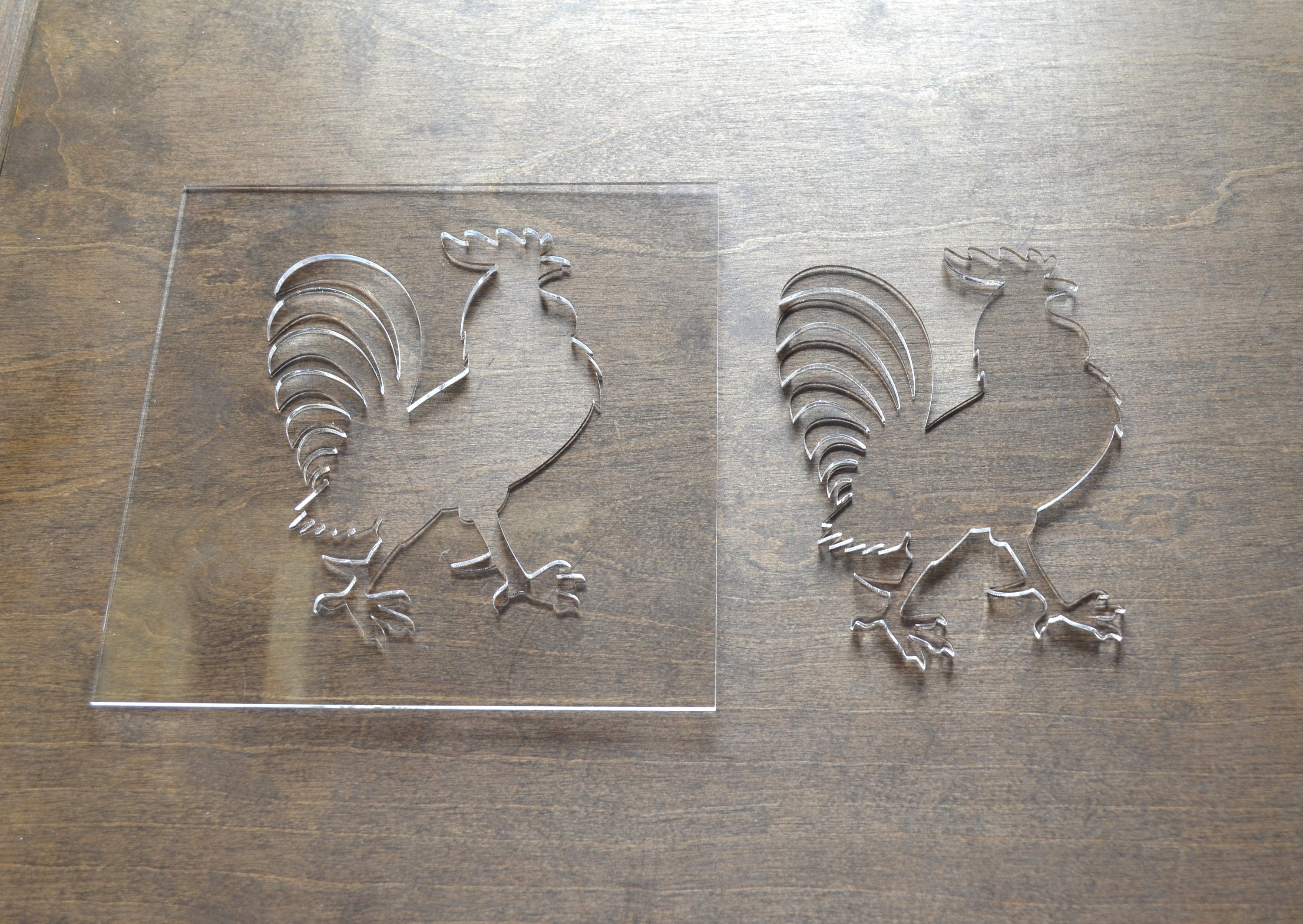 Rooster Router Template, Router Inlay Template, Clear Acrylic, Router ...