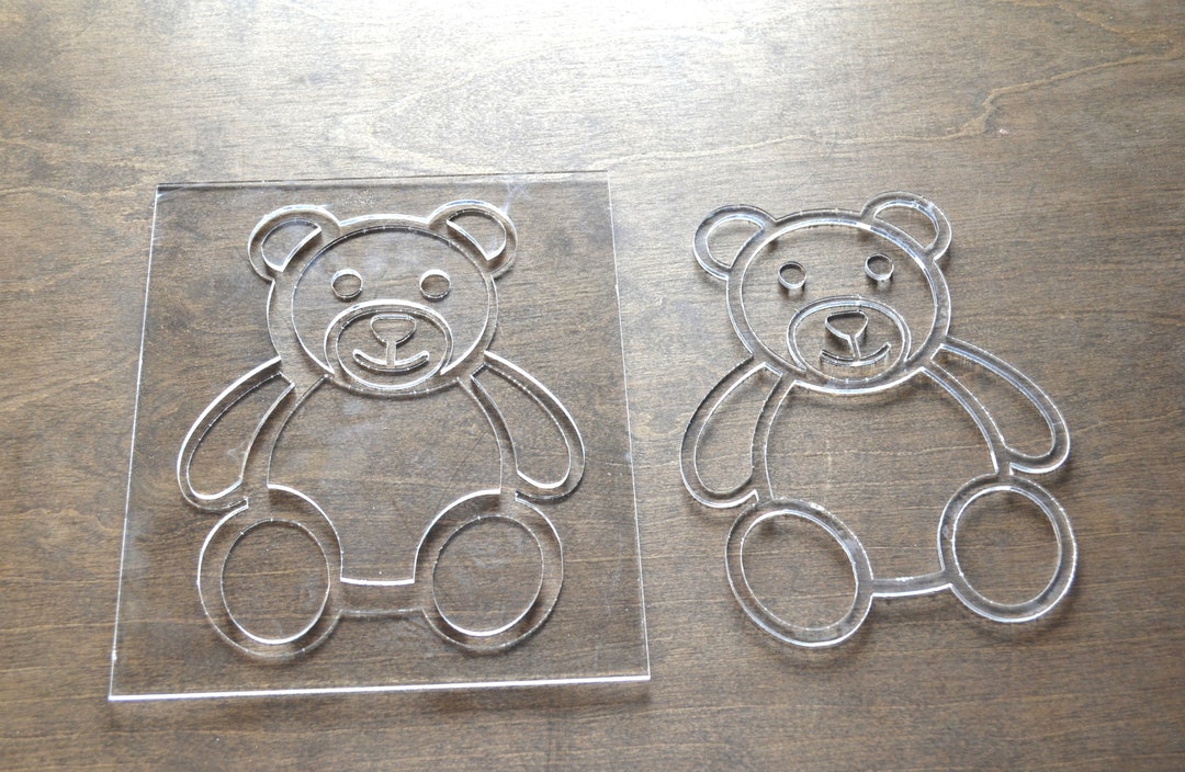 Teddy Bear Router Template, Router Inlay Template, Clear Acrylic ...
