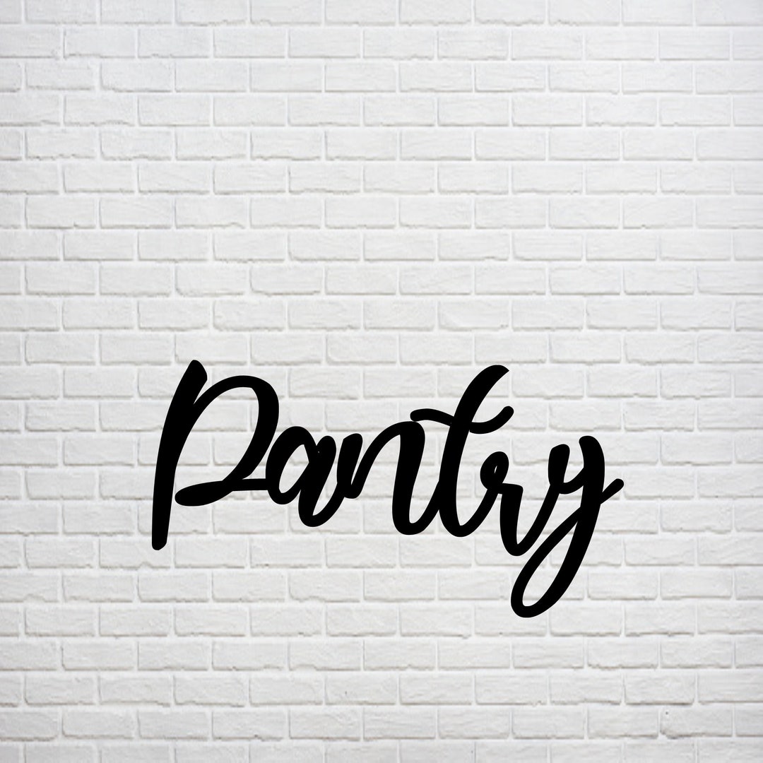 pantry-word-sign-cursive-word-sign-pantry-sign-wood-sign-etsy