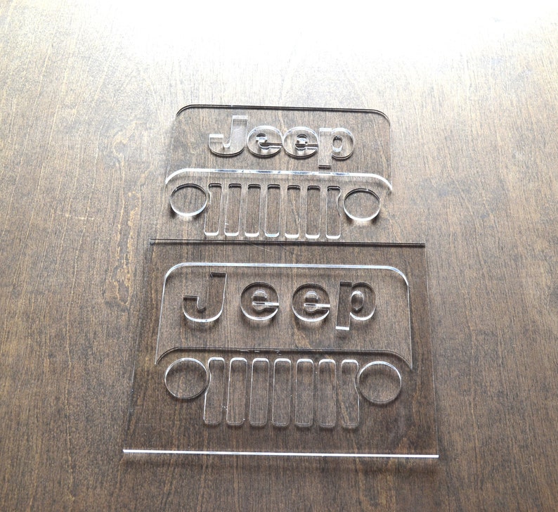 Jeep Router Templates, Inlay Template Clear Acrylic, Router Jig, Woodworking or Craft Template