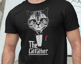 The CatFather Shirt, The CatFather T-Shirt, Funny Cat Shirts For Men, Cat Dad T-Shirt, Cat Daddy Gifts for Man, Cat Owner Christmas