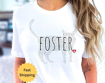 Foster Kitten T Shirt Foster Mama Foster Cat T-shirt Fostering Save Lives Animal Rescue Shirt Gift for Foster Mom Save Kittens Rescue Kitten