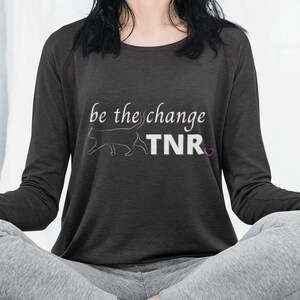 Be The Change TNR-shirt met lange mouwen WILDE KATTEN Communitykatten kolonie verzorger cadeau Trap onzijdige terugkeer, Cat Rescue Fix Your Cats, Stray Cats