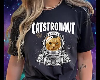 Cat in Space shirt for cat lovers and sci-fi fans, Kitten in Space , Cat Astronaut Tshirt, Space Cat Shirt, Pet Graphic Tee