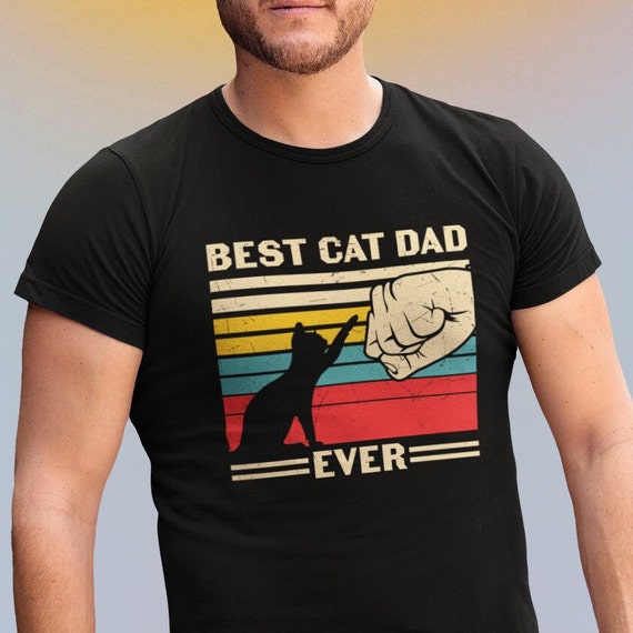 Vintage Best Cat Dad Ever Bump Fist Father's Day Gifts T-Shirt Vintage Best Cat Dad Ever Bump Fist Father's Day Gifts T-Shirt
