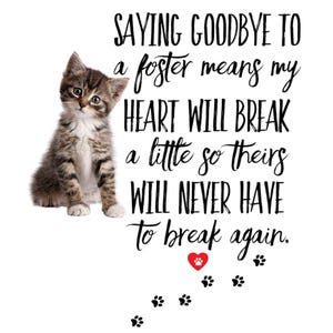 Saying GOODBYE to a FOSTER Cat Coffee Mug - kittens rescue thank you gift, Kitten Foster Mom,Animal Shelter Volunteer, Animal rescue mama image 2