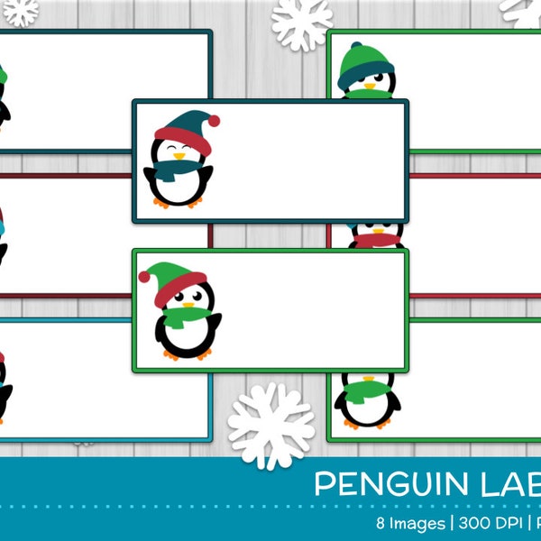 Penguin Labels | Cute Penguin Labels | Winter Frames | Name Tags | For classroom | Cubbies | Notebooks | Worksheets | Desks