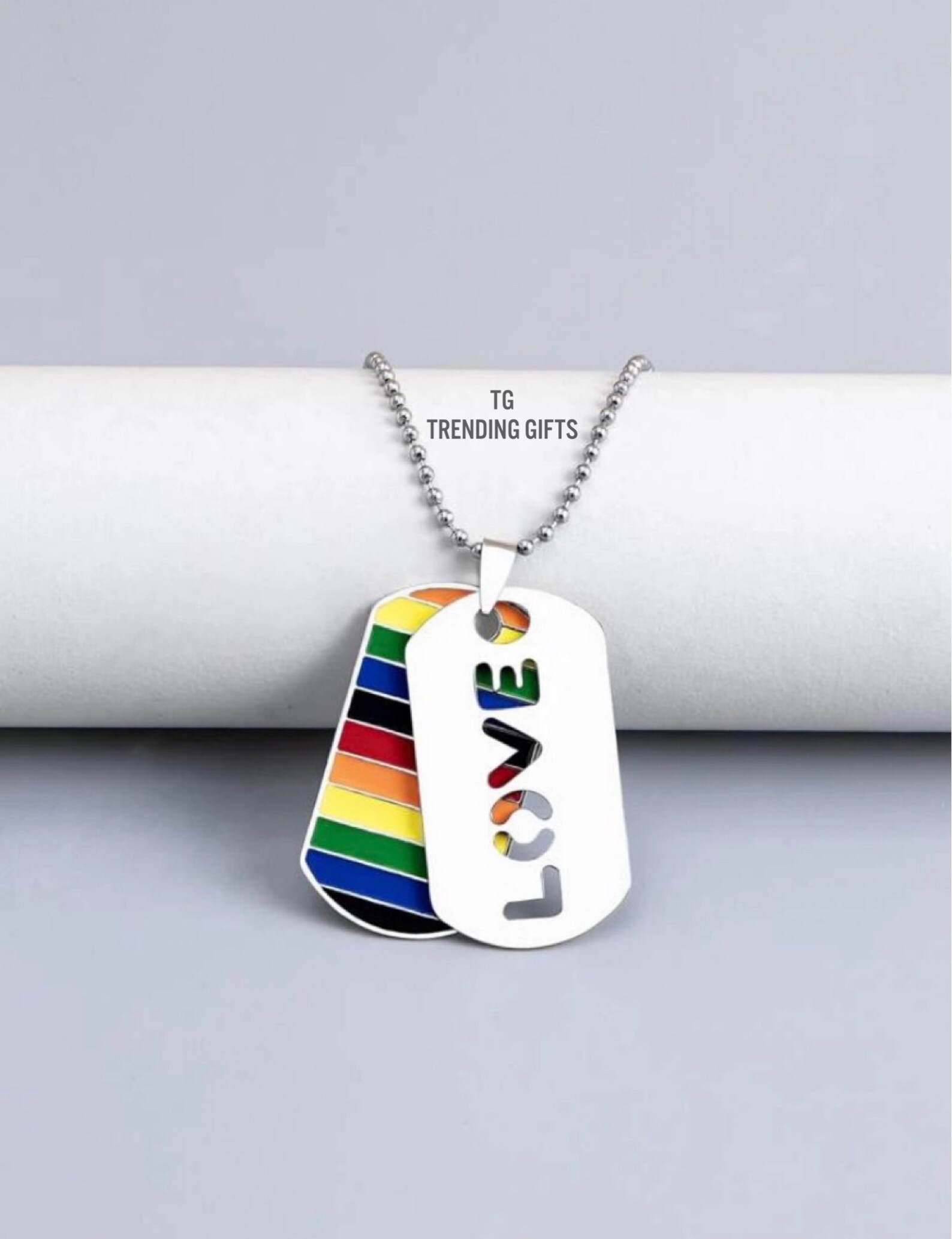 Pride Necklace rainbow necklace LGBT necklace LGBTQ Etsy