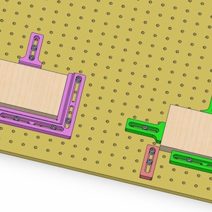 Puch Clamps and Corners, Side Clamps, Toe Clamps,Router Clamps, 8 different Stl Files
