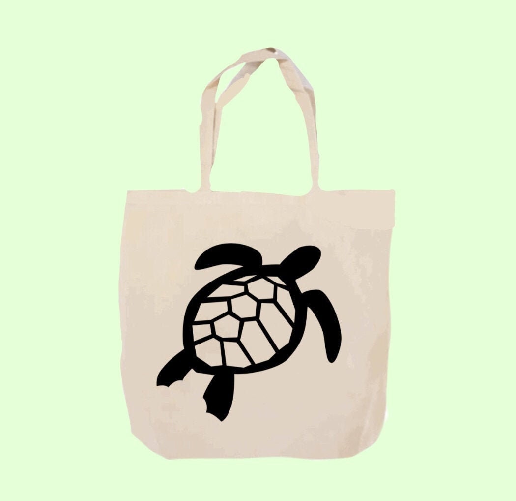 Turtle Tote Bag Animal Tote Reusable and Washable Etsy Australia