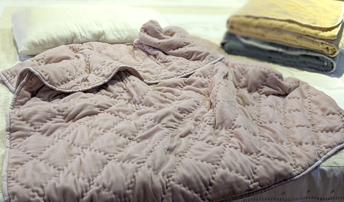 Pure Silk Baby Blanket With Organic Cotton Filling Unique New Etsy