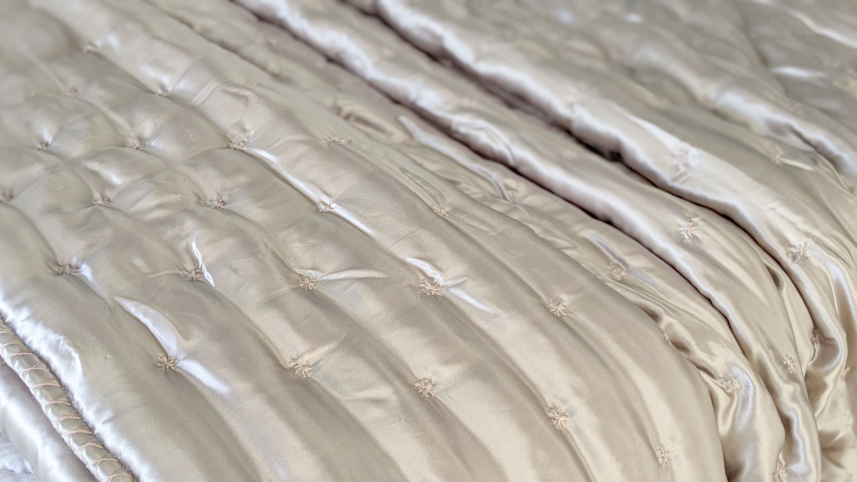 Luxury Silk Satin 5 Pieces Loungewear Set Beige main image 0