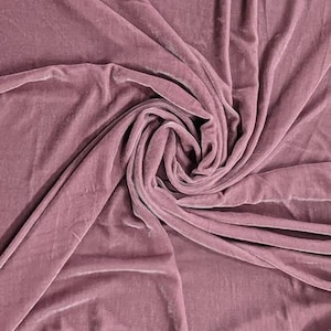 Rosa color Silk Velvet Fabric by the Yard/Meter, Silk and Rayon Velvet Fabr, Silk vevet fashion, Wholesale Silk velvet Fabric
