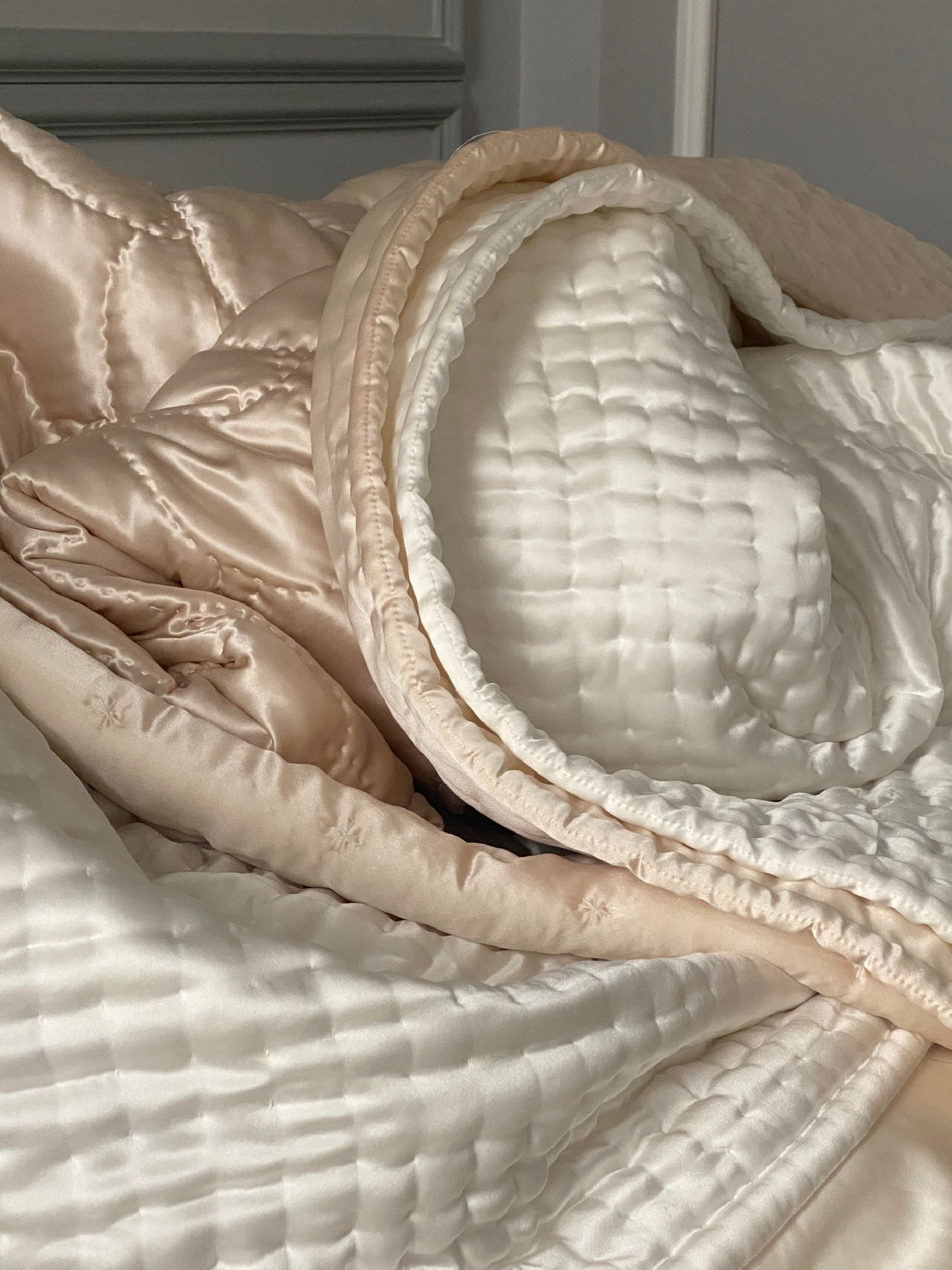 Luxury Silk Satin Bedding, Silk Bedding Set Queen Handmade, Silk ...