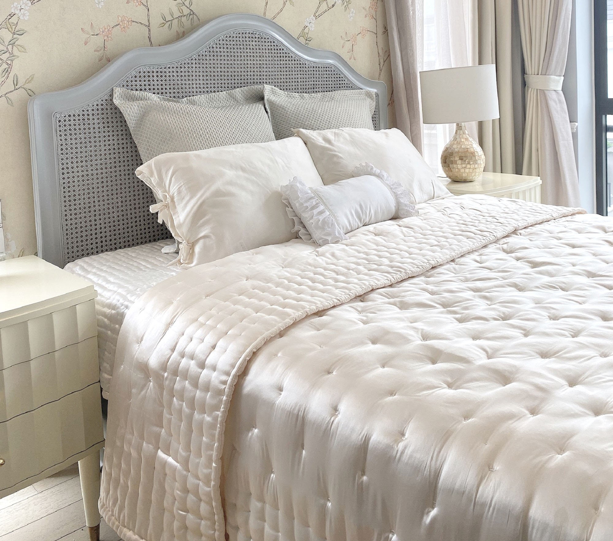 Luxury Silk Satin Bedding, Silk Bedding Set Queen Handmade, Silk ...